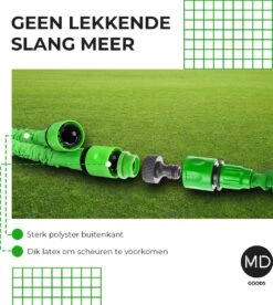 Uitrekbare Tuinslang Tot 15 Meter Van MD-goods ® - Tuinsproeier - Tuin Besproeien - Waterslang - Sproeikop - Groen - Flexibel Elastisch -Best Garden Tools Store 1074x1200 2