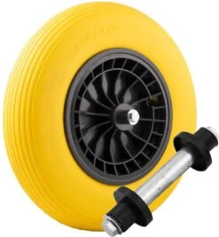 Merkloos Kruiwagenwiel Anti Lek - 4.80/4.00-8 - Massief PU Band - Lekvrij Wiel Met 130mm As - Kruiwagenband 4.80/400 Voor Kruiwagen -Best Garden Tools Store 1105x1200 5