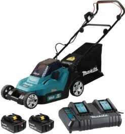 Makita Grasmaaier - DLM382CM2 - 2x18 V - 38 Cm - Incl. 4,0 Ah Accu (2 St) En Duolader -Best Garden Tools Store 1121x1200