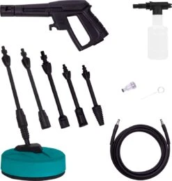 VONROC Hogedrukreiniger V14-2 - 1400W – 110 Bar – 390 L/h – Incl. 5m Slang, Reinigingsmiddelen Flesje, Terrasreiniger En Meer -Best Garden Tools Store 1142x1200