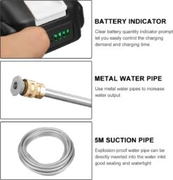 Merkloos Elektrische Accu-Hogedrukreiniger - 1.2mpa - Multifunctioneel Mondstuk - Draagbaar Oplaadbaar Snoerloos - Reinigingsspuitpistool - Met Rijke Accessoires - Voor Auto, Tuin, Terras, Raam - Zwart 20 Merkloos Elektrische Accu-Hogedrukreiniger - 1.2mpa - Multifunctioneel Mondstuk - Draagbaar Oplaadbaar Snoerloos - Reinigingsspuitpistool - Met Rijke Accessoires - Voor Auto, Tuin, Terras, Raam - Zwart -Best Garden Tools Store 1152x1200