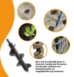 Grondboor Voor Boormachine - 8x25 Cm - Zwart -Best Garden Tools Store 1157x1200 1