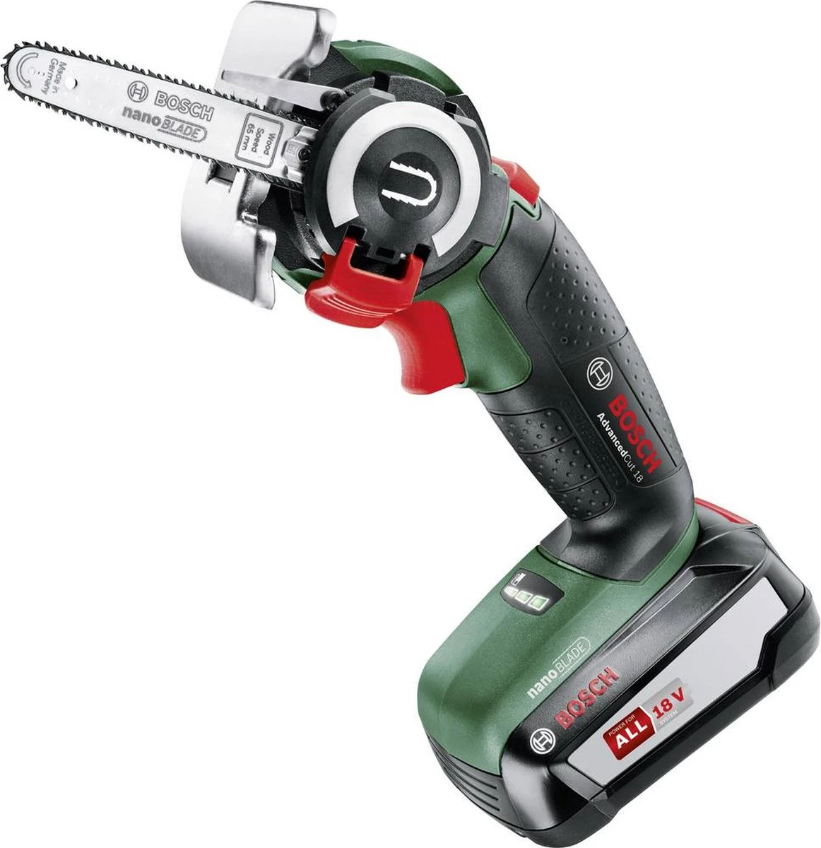 Bosch AdvancedCut 18 Microkettingzaag - Met 1 X 18 V Accu En Lader 2 Bosch AdvancedCut 18 Microkettingzaag - Met 1 X 18 V Accu En Lader - Image 2