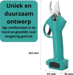 Merkloos Elektrische Snoeischaar - Professioneel - Accu Snoeischaar - 2 Accu's - Tuinieren - Tuinschaar - 30mm -Best Garden Tools Store 1165x1200 3