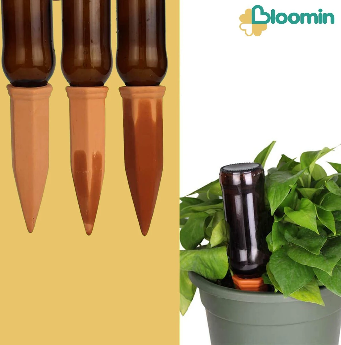 Bloomin Waterdruppelaar Van Terracotta - Waterdruppelaar Voor Planten - Druppelsysteem - Irrigatiesysteem - Watergeefsysteem - Bewateringssysteem - 8 Stuks 3 Bloomin Waterdruppelaar Van Terracotta - Waterdruppelaar Voor Planten - Druppelsysteem - Irrigatiesysteem - Watergeefsysteem - Bewateringssysteem - 8 Stuks - Image 3