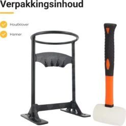 Maatworkz - Houtklover + Hamer - Houtsplijter - Houtkliever - Houtklover Voor Aanmaakhout - Gietijzer - Zwart -Best Garden Tools Store 1193x1200 6