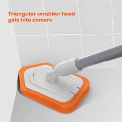 Merkloos Vloerschrobber - Bad Tegel Borstel Scrubber - Met 107cm Verstelbaar Lange - Voor Reiniging Badkamer Keuken Keramische Tegel - Oranje -Moederdag Cadeautje -Best Garden Tools Store 1197x1200 4