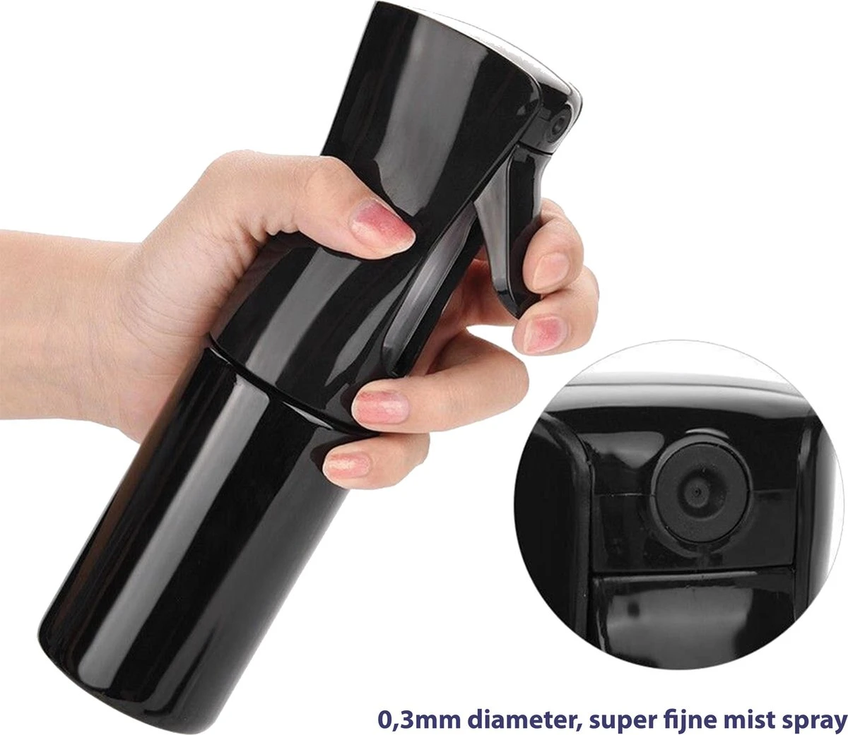 Hairspray - Mist Haarspray - 300ml - Zwart - Waterspuit - Water Verstuiver - 3 Hairspray - Mist Haarspray - 300ml - Zwart - Waterspuit - Water Verstuiver - - Image 3