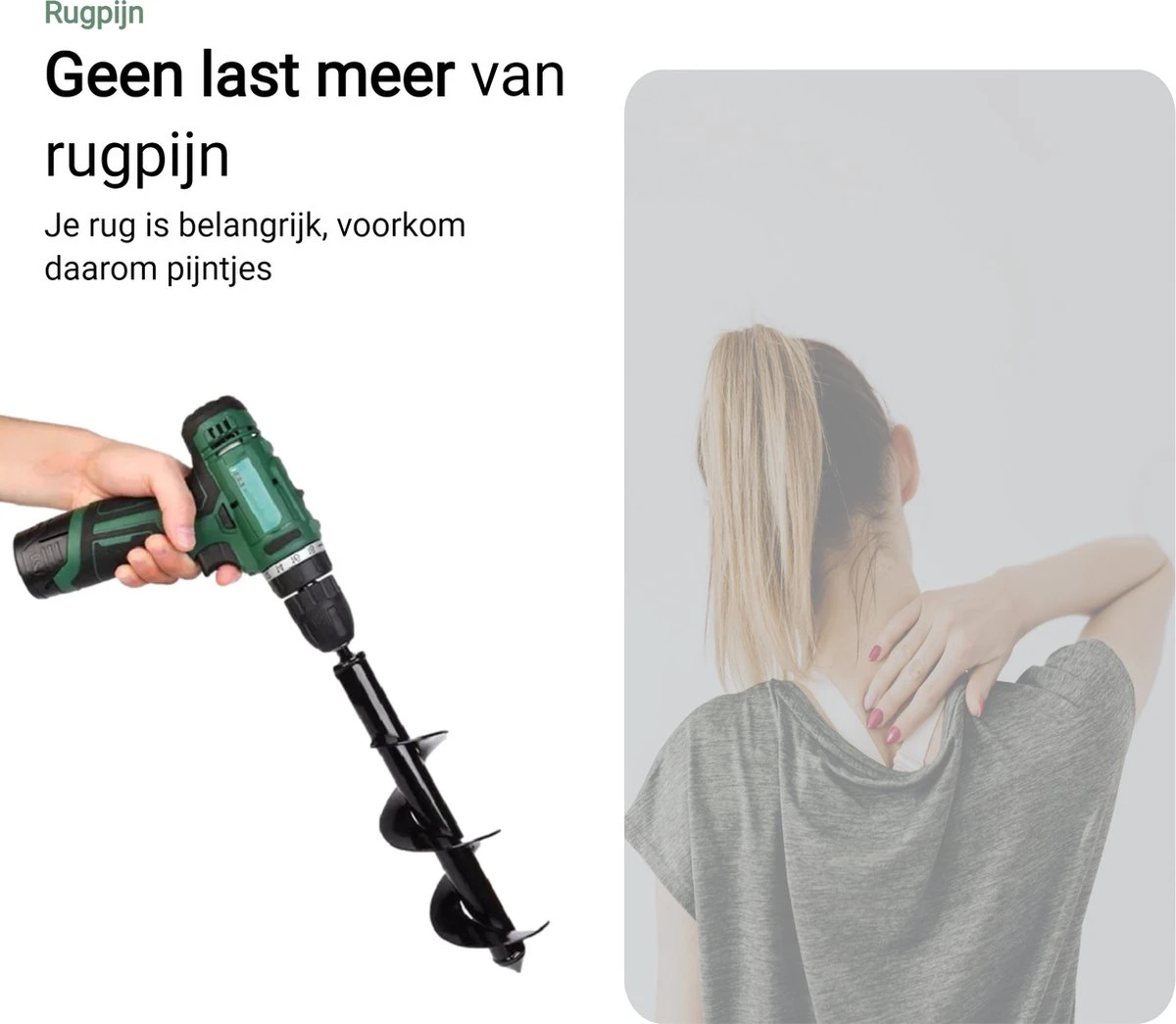 MaatWorkz - Grondboor - 25 CM - Boormachine - Bollenplanter - Moestuin - Palenboor - Boor - Tuin 4 MaatWorkz - Grondboor - 25 CM - Boormachine - Bollenplanter - Moestuin - Palenboor - Boor - Tuin - Image 4