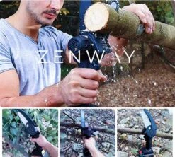 Zenway - Mini Kettingzaag - Snoeizaag - Kettingzaag - Kettingzaag Elektrisch Met 1 Accu- Inclusief Koffer - 1 Extra Accu - Zwart -Best Garden Tools Store 1200x1078 3