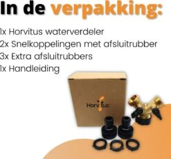 Horvitus Waterverdeler 2 Weg - Y Stuk Kraan Splitter - Voor Europese Kranen - Messing -Best Garden Tools Store 1200x1111 4