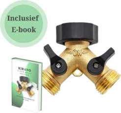 Y Stuk Kraan - Kraan Splitter - Waterverdeler - Buitenkraan - Waterverdeler 2 Weg – Messing - Afzonderlijk Af Te Sluiten -Best Garden Tools Store 1200x1121