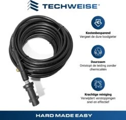Techweise - Rioolslang Voor Kärcher K2 T/m K7 - 10M - Met Vier Achterwaartse Hogedruksproeiers -Best Garden Tools Store 1200x1144 3