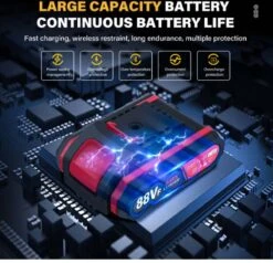 Violeworks® Accu Kettingzaag - Snoeizaag - Mini Kettingzaag - Handkettingzaag - Ook Voor Makita - Elektrische Kettingzaag - Elektrische Snoeischaar - Op Batterij - 2900 MAh - 1080W - 88V -Best Garden Tools Store 1200x1156 4