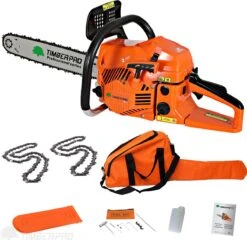 TIMBERPRO - Kettingzaag - 62 Cc - Benzine - Zwaardlengte 50 Cm - Met Transportzak - Met 2e Ketting -Best Garden Tools Store 1200x1165