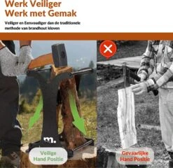 Miseru Houtklover – Zonder Bijl – No Axe – HANDMADE In Holland Houtsplijter – Houtkliever – Houtklover Voor Aanmaakhout – Ook Voor Stammen - Metaal -Best Garden Tools Store 1200x1168 8