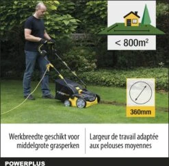 Powerplus POWXG7516 Elektrische Verticuteermachine - Mos Verwijderaar - 1800W - 360mm Maaibreedte- 45L Opvangbak - Incl. Gazonbeluchter/grasbeluchter -Best Garden Tools Store 1200x1177 3