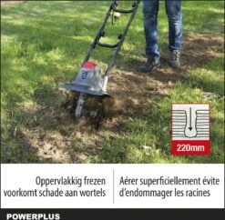 Powerplus POWEG7010 Tuinfrees - 1050W - Werkbreedte 320mm - Werkdiepte Max. 220mm - Incl. 4 Messen -Best Garden Tools Store 1200x1178 3