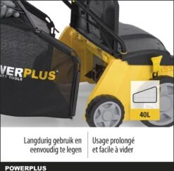 Powerplus POWXG7513 Elektrische Verticuteermachine - Mos Verwijderaar - 1400W - 320mm Maaibreedte - 45L Opvangbak - Incl. Gazonbeluchter/grasbeluchter -Best Garden Tools Store 1200x1179 5