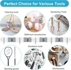 BOTC Bezemhouder - 5 Houders 6 Haken Bezem Ophangsysteem - Zeflklevend - Opbergsysteem - Ophanghaken - Tuingereedschap - Gereedschap Opbergen -Best Garden Tools Store 1200x1186 1