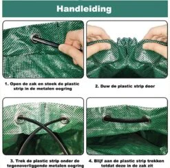 Tuin Afvalzakken - 2 Stuks - Opvouwbare Afvalzak - Tuin Afvalzak - Bladzakken - Waterstotend Tuinafvalzak - 270L -Best Garden Tools Store 1200x1186 6