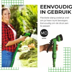 Uitrekbare Tuinslang Tot 15 Meter Van MD-goods ® - Tuinsproeier - Tuin Besproeien - Waterslang - Sproeikop - Groen - Flexibel Elastisch -Best Garden Tools Store 1200x1196 4