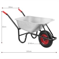 Gardebruk Kruiwagen 100L - Luchtband - 250kg Draagkracht Zilver -Best Garden Tools Store 1200x1200 1014