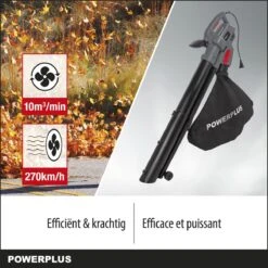 Powerplus POWEG9013 Elektrische Bladblazer - Bladzuiger En -versnipperaar - 3300W - Blazen - Zuigen - Versnipperen - Incl. 40L Opvangzak -Best Garden Tools Store 1200x1200 1079