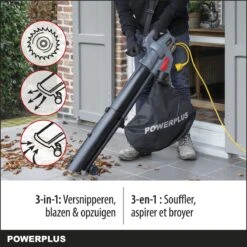 Powerplus POWEG9013 Elektrische Bladblazer - Bladzuiger En -versnipperaar - 3300W - Blazen - Zuigen - Versnipperen - Incl. 40L Opvangzak -Best Garden Tools Store 1200x1200 1081