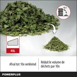 Powerplus POWEG9013 Elektrische Bladblazer - Bladzuiger En -versnipperaar - 3300W - Blazen - Zuigen - Versnipperen - Incl. 40L Opvangzak -Best Garden Tools Store 1200x1200 1082