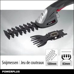 Powerplus POWEG4500 Gras-/Heggenschaar Accu - 7.2V - Snoeien En Knippen - Zwaardlengte 83/120mm - Mesafstand 8mm - Incl. 1,5Ah Accu En Lader - Haagschaar Voor Tuinonderhoud -Best Garden Tools Store 1200x1200 1133