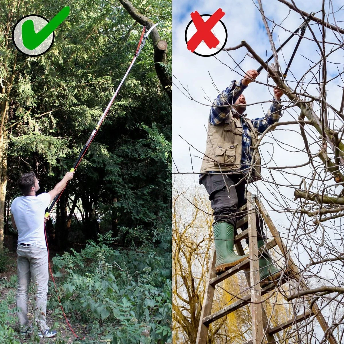 Iceberk Snoeischaar + Snoeizaag (1,45 - 3,70 M) - Telescopische Snoeischaar Voor Het Snoeien Van Bomen En Dichte Struiken Zonder Ladder 6 Iceberk Snoeischaar + Snoeizaag (1,45 - 3,70 M) - Telescopische Snoeischaar Voor Het Snoeien Van Bomen En Dichte Struiken Zonder Ladder - Image 6