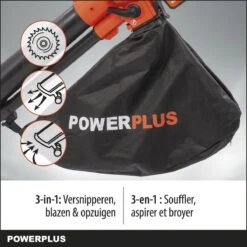 Powerplus Dual Power POWDPG75270 Bladblazer - Bladzuiger En -versnipperaar - Brushless - Blazen - Zuigen - Versnipperen - Excl. Accu En Lader - Incl. Opvangzak 45L -Best Garden Tools Store 1200x1200 119