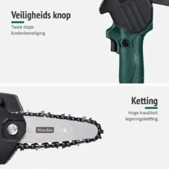 Mardin Mini Kettingzaag - Snoeizaag - Kettingzaag - Kettingzaag Electrisch Met 2 Accu - Inclusief Koffer - 1 Extra Accu - Groen -Best Garden Tools Store 1200x1200 1280