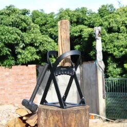 Lighted Lifestyle™| Houtklover Voor Aanmaakhout Incl. Kloofhamer - Houtsplijter - Houtkliever - Snel Haardhout - Gietijzer - Incl. Schroeven -Best Garden Tools Store 1200x1200 1312