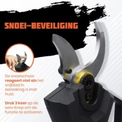 Reichlër® Elektrische Snoeischaar - 40 Mm Snijdiameter - 2x Accu - Anti-cut Functie - Heggenschaar - Takkenschaar - Zwart -Best Garden Tools Store 1200x1200 24