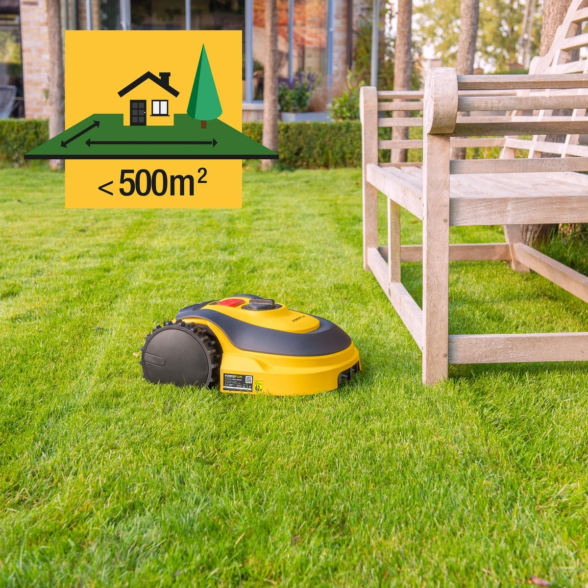 Powerplus POWXG6305 Robotmaaier - 18V - Voor Gazons Tot Ca. 500m² - Maaibreedte 180mm - Incl. Laadstation En Accessoires 6 Powerplus POWXG6305 Robotmaaier - 18V - Voor Gazons Tot Ca. 500m² - Maaibreedte 180mm - Incl. Laadstation En Accessoires - Image 6