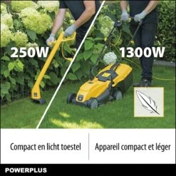 Powerplus POWXG6212T Elektrische Grasmaaier - Grasmachine Voor Kleine En Middelgrote Tuin - 1300W - Maaibreedte 320mm - Verstelbare Maaihoogte - 30L Opvangbak - Incl. Grastrimmer 250W -Best Garden Tools Store 1200x1200 38