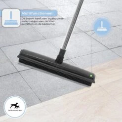De Blaffende Kat 2 In 1 Rubberen Bezem – Bezem Binnen & Buiten – Vloerwisser Met Steel - Vloertrekker – Veger - Extra Lang 160cm -Best Garden Tools Store 1200x1200 405