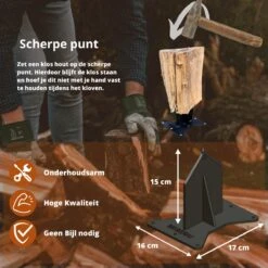 Miseru Houtklover – Geen Bijl Nodig – No Axe - Houtsplijter – Houtkliever – HANDMADE In Holland - Houtklover Voor Aanmaakhout – Metaal -Best Garden Tools Store 1200x1200 43