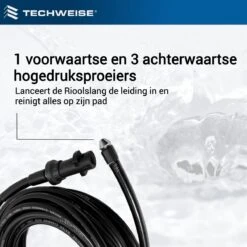 Techweise - Rioolslang Voor Kärcher K2 T/m K7 - 15M - Met Voorwaartse Hogedruksproeiers -Best Garden Tools Store 1200x1200 466