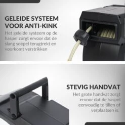 Buxibo - Wandslangenbox 20 Meter + 2 Meter - Tuinslang Met Haspel - 9 Sproei Standen - Slangenhouder 180° Draaibaar - Tuinslanghaspel Zwart+ Gratis Sproeier - Zwart -Best Garden Tools Store 1200x1200 562