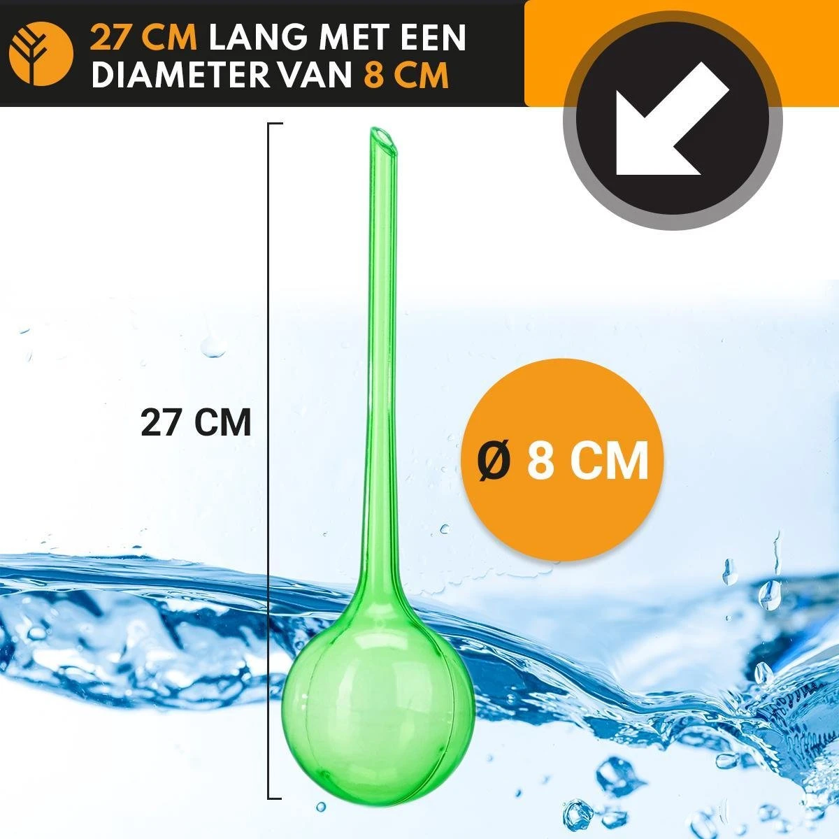 Waterdruppelaar Set Van 6 Stuks Voor Planten – 27 CM – Automatisch Watergeefsysteem Voor Kamerplanten – Planten Watergever Met Druppelsysteem – Waterbol 6 Waterdruppelaar Set Van 6 Stuks Voor Planten – 27 CM – Automatisch Watergeefsysteem Voor Kamerplanten – Planten Watergever Met Druppelsysteem – Waterbol - Image 6