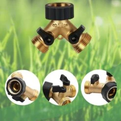 Y Stuk Kraan - Kraan Splitter - Waterverdeler - Buitenkraan - Waterverdeler 2 Weg – Messing - Afzonderlijk Af Te Sluiten -Best Garden Tools Store 1200x1200 579
