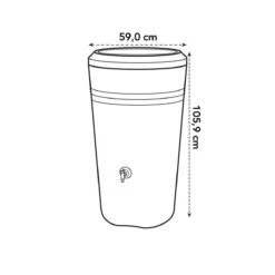 Elho Green Basics Regenton - Regenton - Living Black - Buiten - 200 Liter -Best Garden Tools Store 1200x1200 584