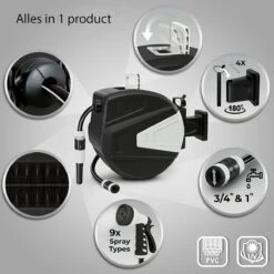 Sens Design Slanghaspel - Tuinslang Haspel - Automatisch - Zwart - 30m -Best Garden Tools Store 1200x1200 806