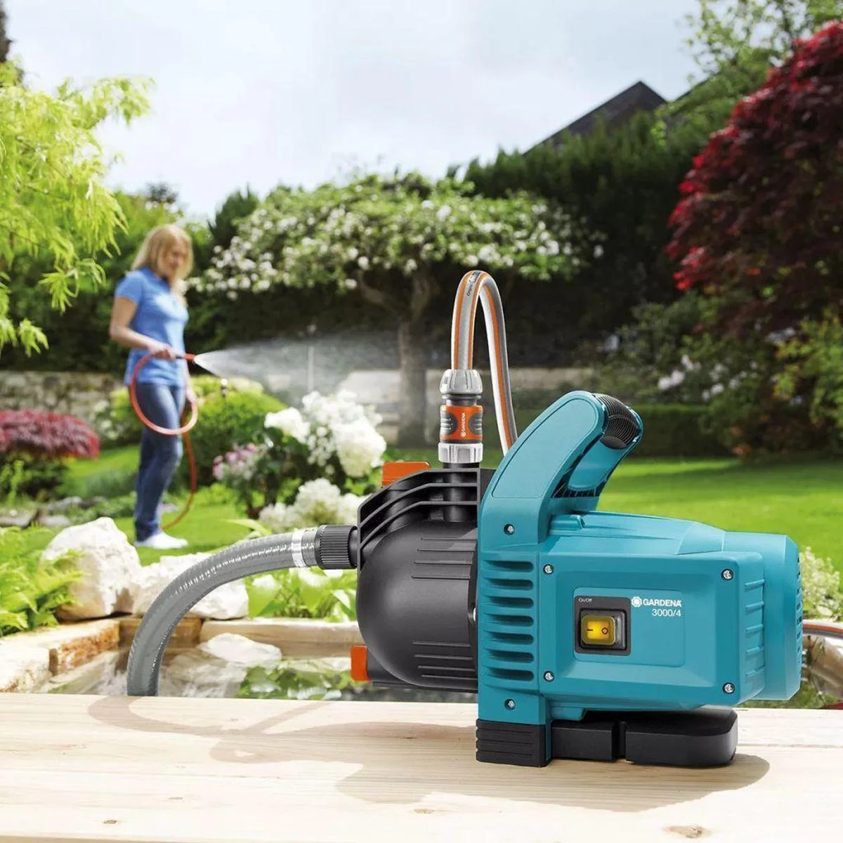 GARDENA - Classic Besproeiingspomp 3000/4 Compleet - Waterpomp - Incl. 3.5 M Aanzuigslang En 20 M Slang 4 GARDENA - Classic Besproeiingspomp 3000/4 Compleet - Waterpomp - Incl. 3.5 M Aanzuigslang En 20 M Slang - Image 4