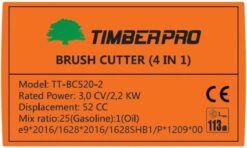 TIMBERPRO – 2in1 - Bosmaaier - Kantenmaaier - Benzine - 52 Cc - Draad En Mes - 3,0 PK -Best Garden Tools Store 1200x721 2