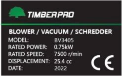 TIMBERPRO - Bladblazer - Benzine - Met Zuig En Versnipperfunctie - Blaassnelheid 225 Km/h - Opvangzak 45 L -Best Garden Tools Store 1200x747 1