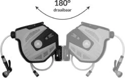 CoolHome - Wandslangenbox 20 Meter + 2 Meter - Tuinslang Met Haspel- Slangenhouder 180° Draaibaar - Tuinslanghaspel Zwart - Grijs -Best Garden Tools Store 1200x751 4